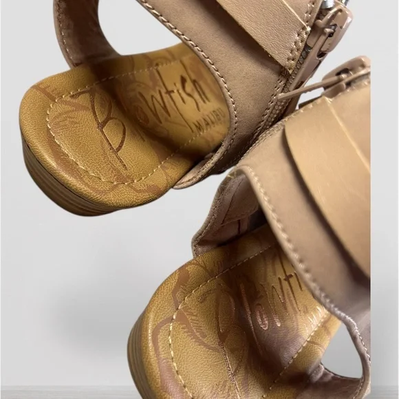 Blowfish Malibu Women's Balla Sandal Faux Suede Nude Blush 9.5 Slouch Zip - Picture 6 of 9